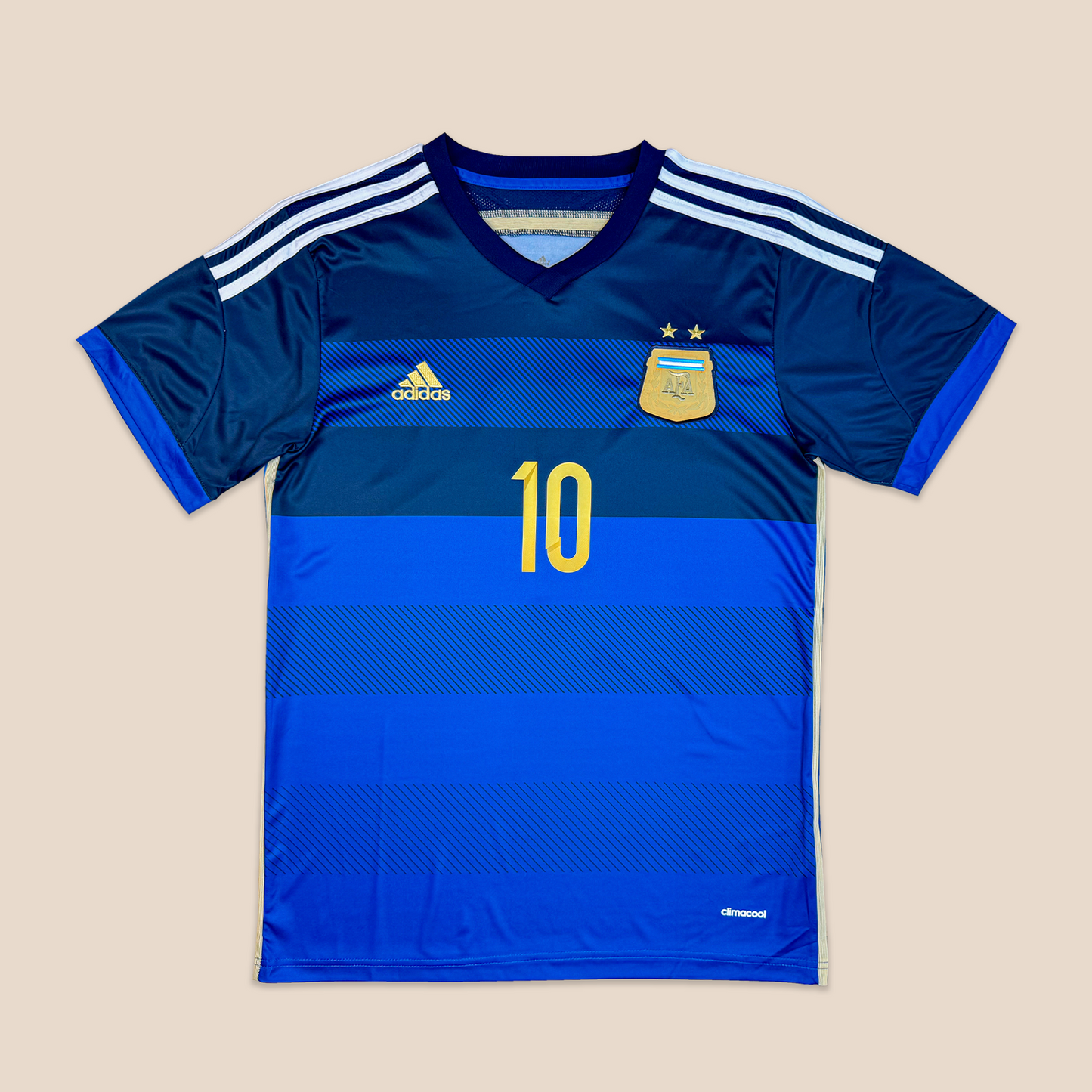 Camisa Argentina Reserva 2014 - Azul Escuro e Dourado