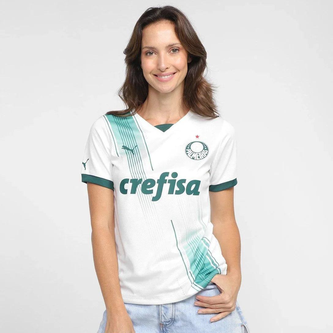 Camisa Palmeiras AWAY 23/24 - Puma Torcedor Feminina - Branca