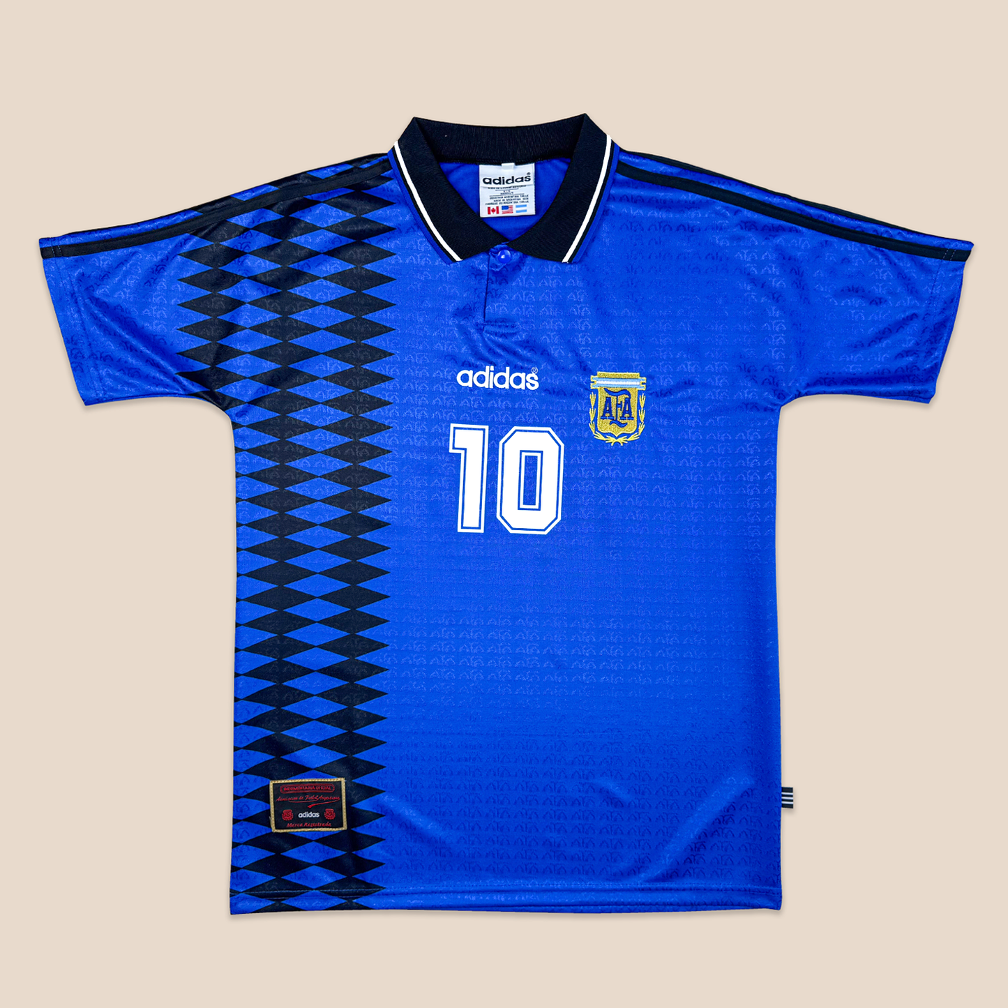 Camisa Argentina Visitante 1994 - Azul Marinho e Diamantes
