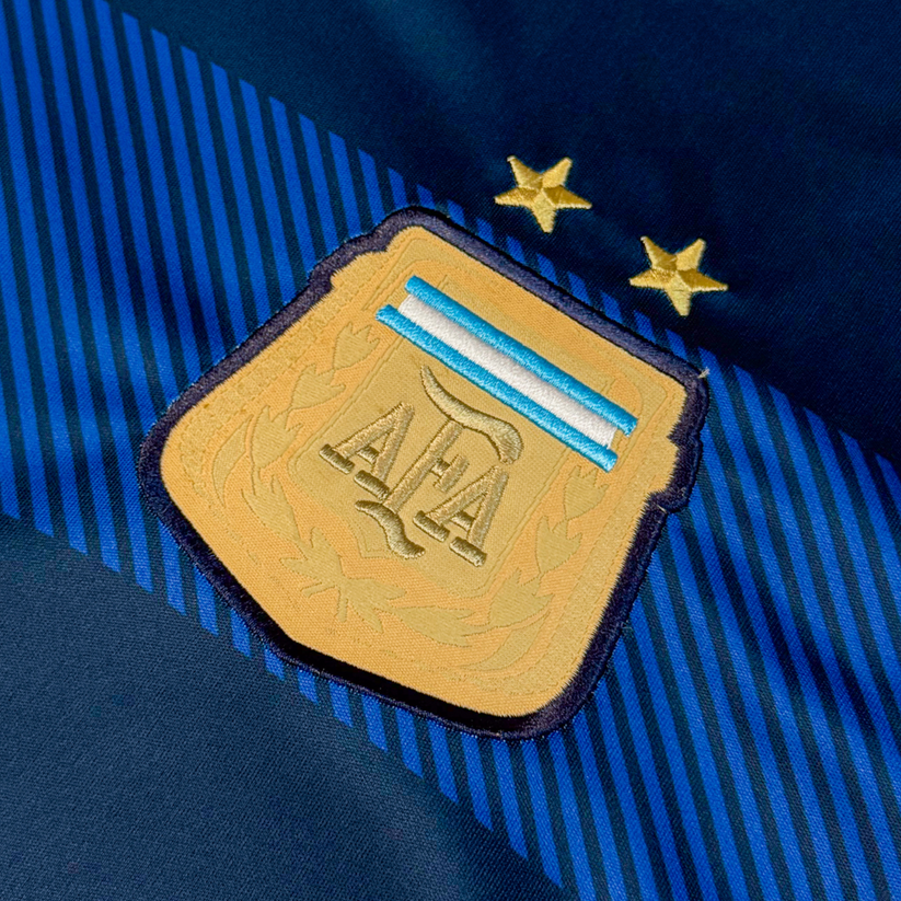 Camisa Argentina Reserva 2014 - Azul Escuro e Dourado