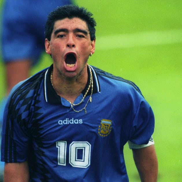 Camisa Argentina Visitante 1994 - Azul Marinho e Diamantes