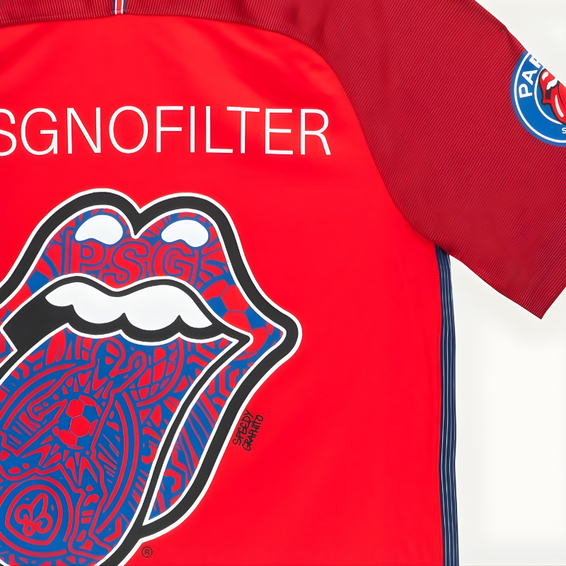 Camisa PSG x Rolling Stones European Tour - Vermelha