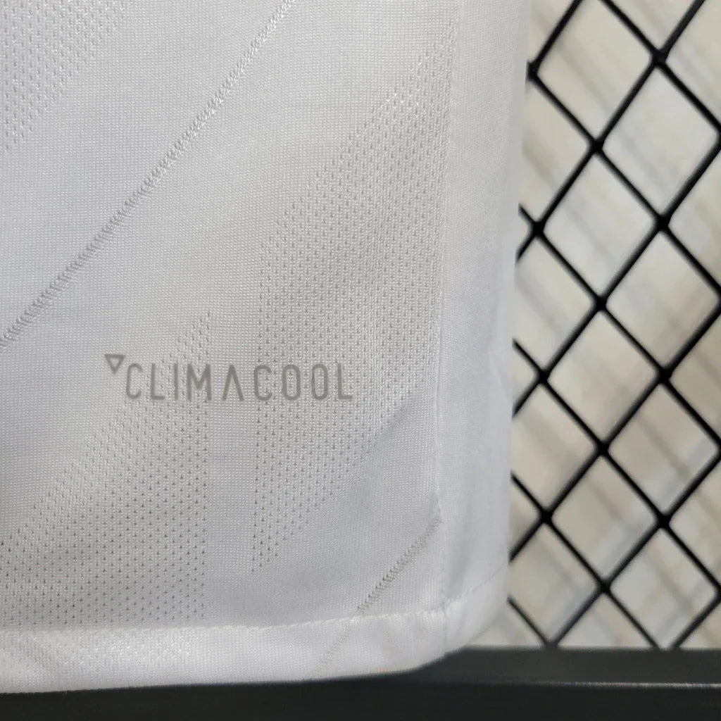 Camisa Retrô Real Madrid I Home Adidas 2017/18 Manga Longa Masculino Branco