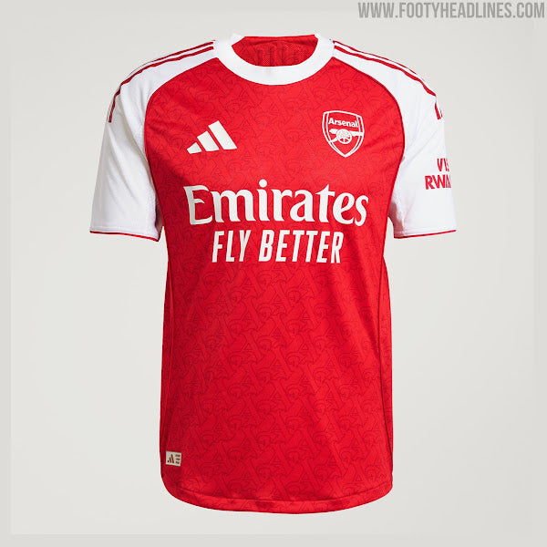 Camisa Arsenal Home 2025/26 - Modelo Torcedor - Vermelha