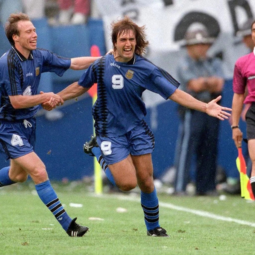 Camisa Argentina Visitante 1994 - Azul Marinho e Diamantes