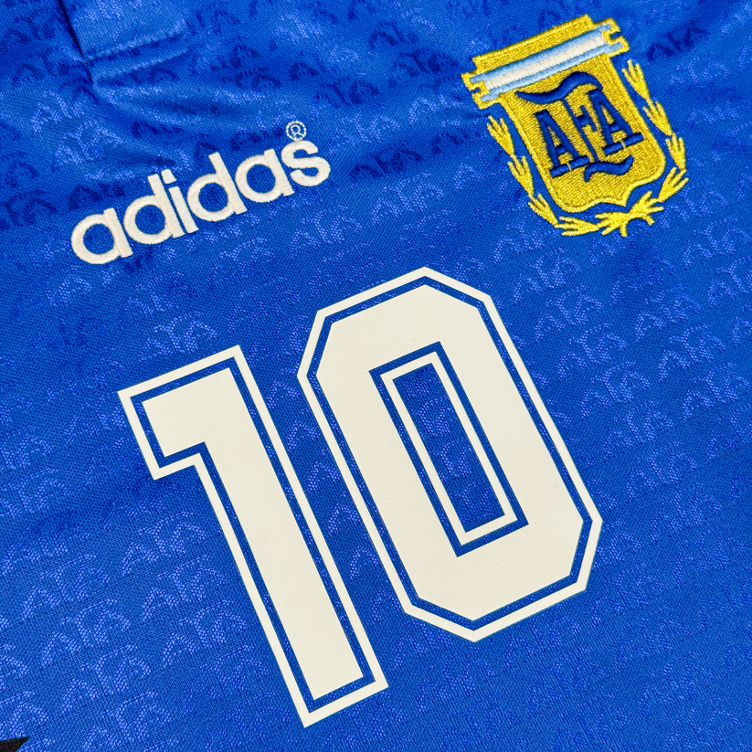 Camisa Argentina Visitante 1994 - Azul Marinho e Diamantes