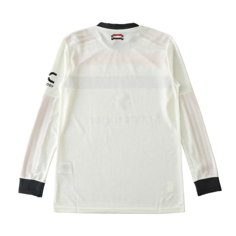 Camisa Manga Longa Manchester United Terceira Third 24/25 Jogador Masculina - Branco