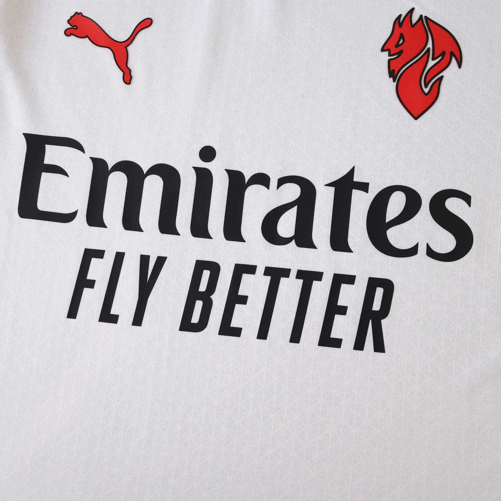 Camisa Milan Reserva 2025/26 Jogador Masculina - Branco