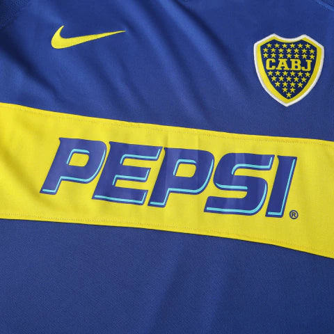 Camisa Boca Juniors Titular Home I Retrô 03/04 Torcedor Nike Masculina - Azul