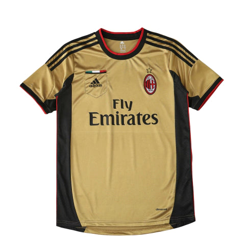 Camisa Milan Retrô Terceira Third III 13/14 Torcedor Masculina - Dourado