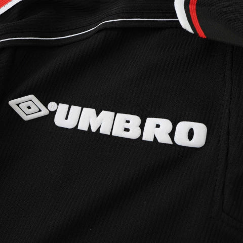 Camisa Manchester United Reserva Away II Retrô 1998 Torcedor Masculina - Preto