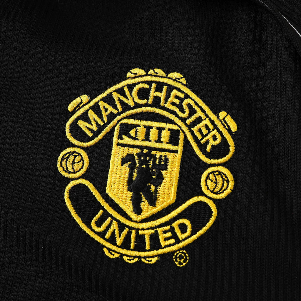 Camisa Manchester United Reserva Away II Retrô 1998 Torcedor Masculina - Preto