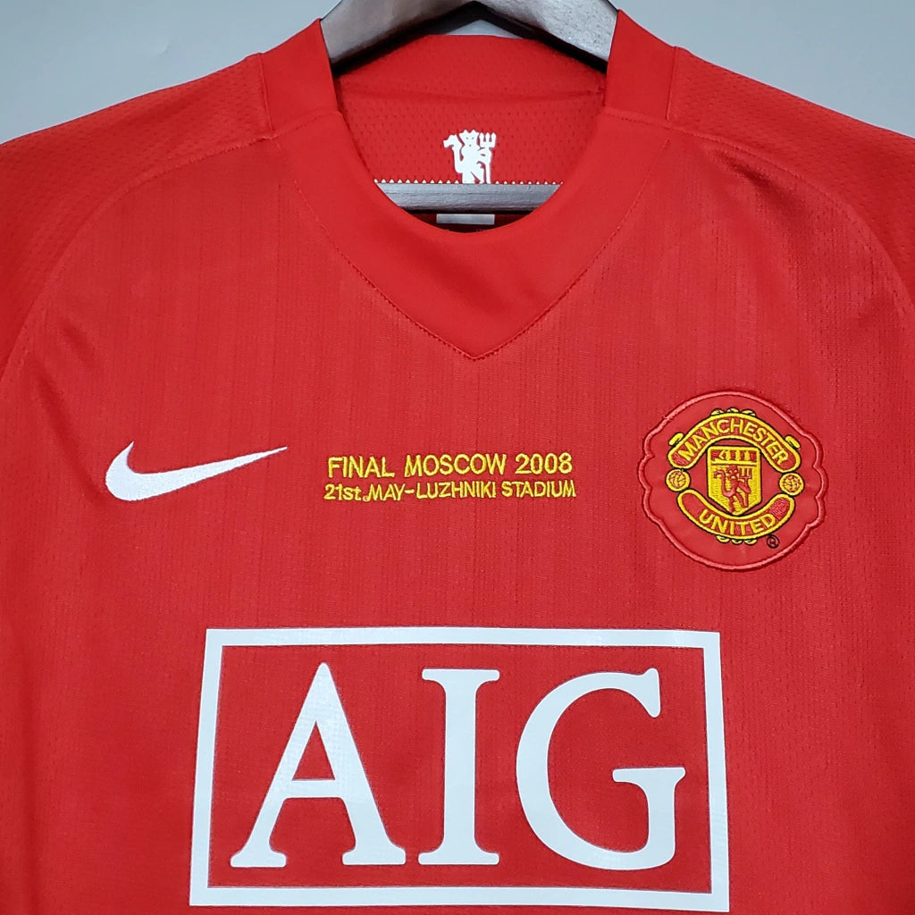 Camisa Retrô Manga Longa Manchester United 08/09 Torcedo Nike Masculina - Vermelho