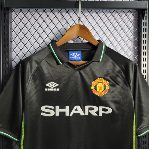 Camisa Manchester United Home Retrô 98/99 Torcedor Masculina - Preto