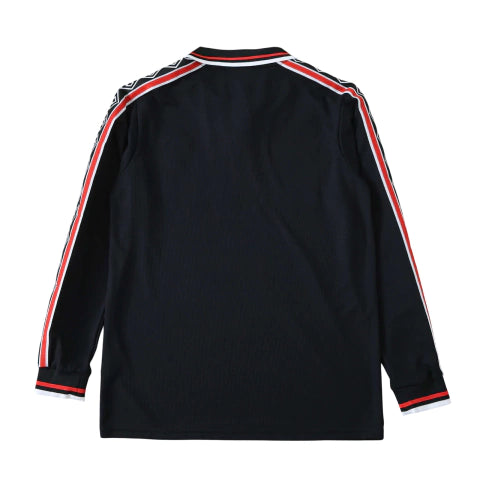 Camisa Retrô Manga Longa Manchester United Reserva 1998 Masculina - Preto