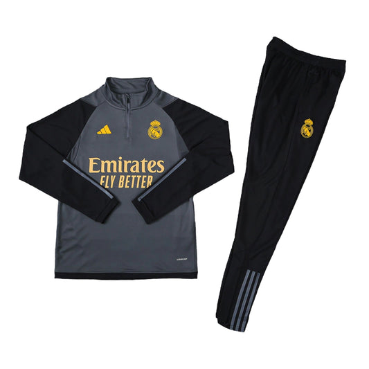 Real Madrid Conjunto de Treino - Agasalho 23/24 Masculina - Preto