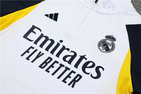 Real Madrid Conjunto de Treino - Agasalho 23/24 Masculina - Branco