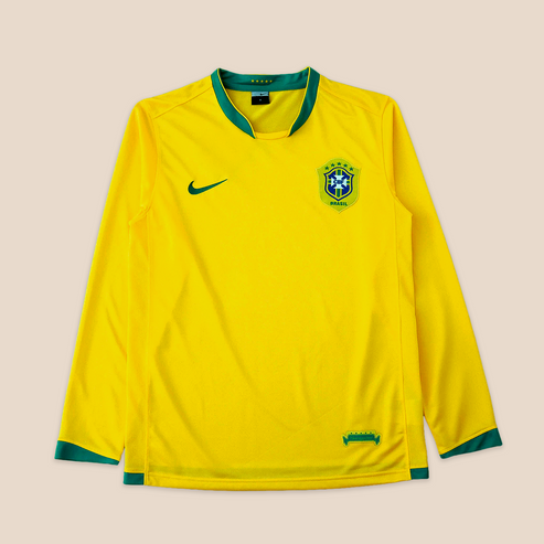 Camisa Brasil Titular 2006 Amarela - Manga Longa