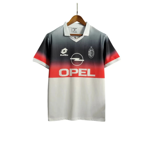 Camisa Milan Retrô Reserva Away II 95/96 Torcedor Masculina - Branco