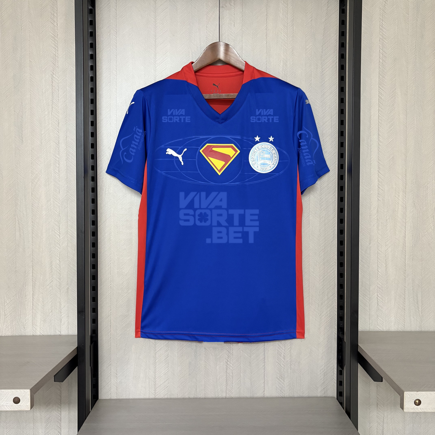 Camisa Bahia Edição Especial 25/26 - Vermelho e Azul Puma Superman