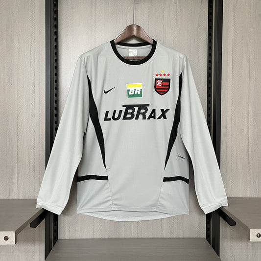 Camisa de Goleiro Flamengo Manga Longa 2002/03 - Versão Retrô Cinza Lubrax