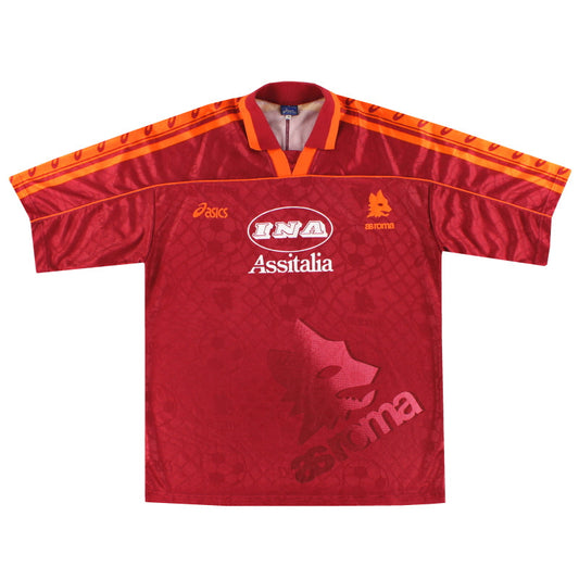 Camisa I Retrô Roma Asics 1995-96