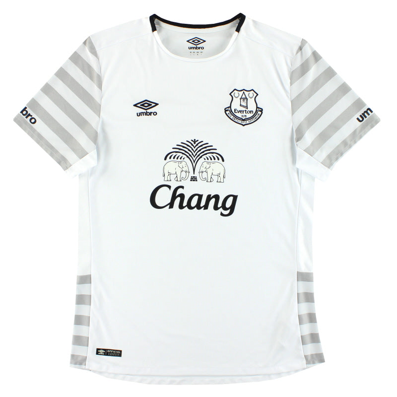 Camisa II Everton Umbro 2015-16 - Cinza Claro e Branco