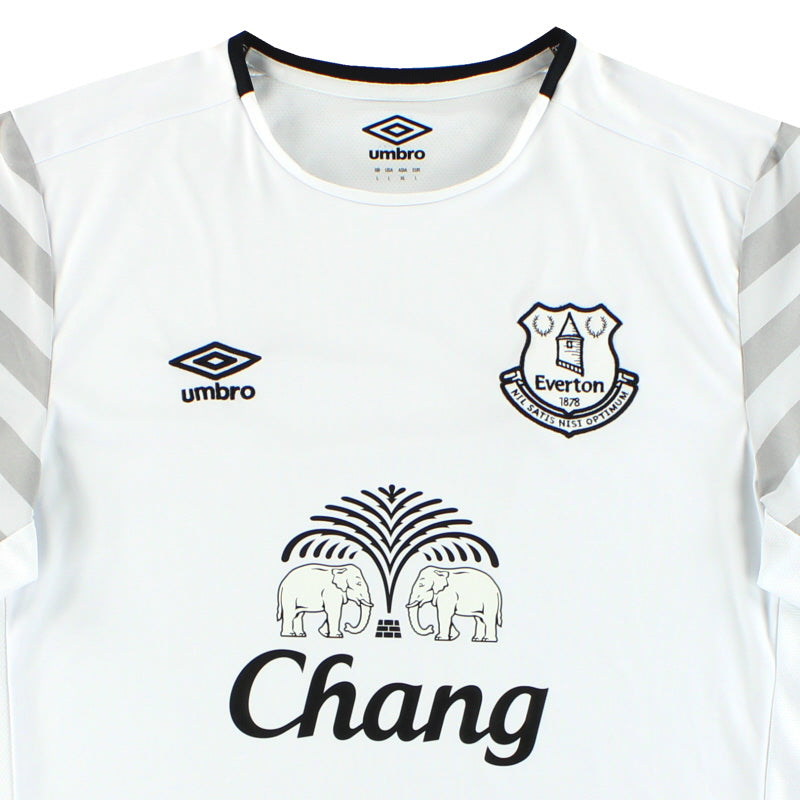 Camisa II Everton Umbro 2015-16 - Cinza Claro e Branco