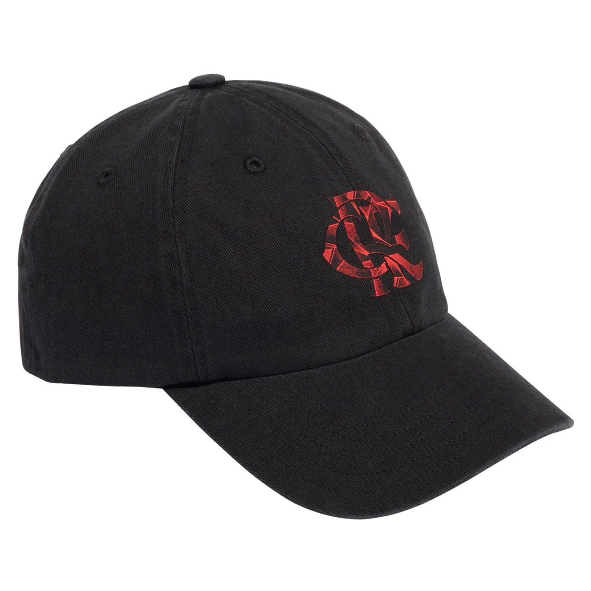 Boné Adidas Flamengo Aba Curva Snapback Dad - Preto e Vermelho