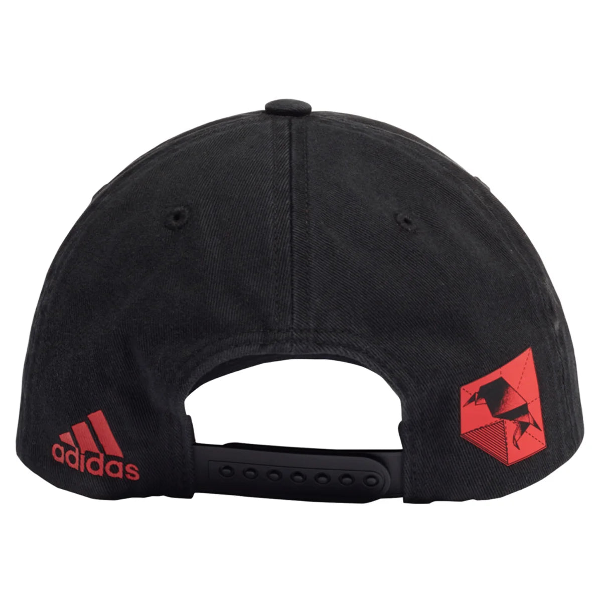 Boné Adidas Flamengo Aba Curva Snapback Dad - Preto e Vermelho