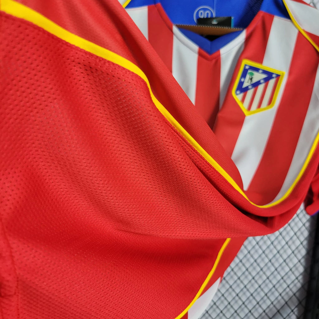 Camisa Retrô Atletico de Madrid 04/05 Torcedor Adidas Masculina - Vermelho e Branco