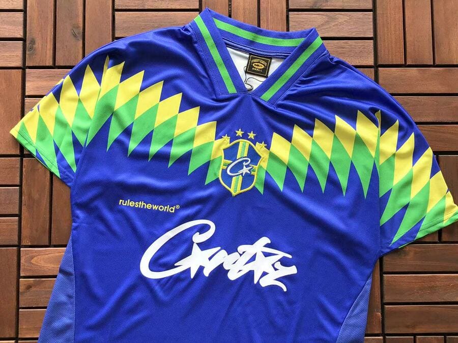 Camisa Corteiz Futebol Brasil Azul