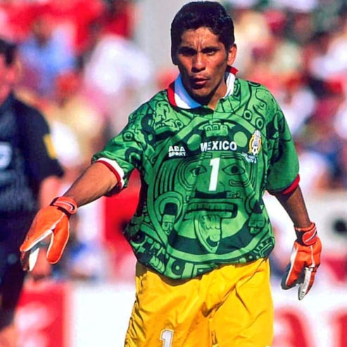 Camisa México 1998 Retrô Local - Verde