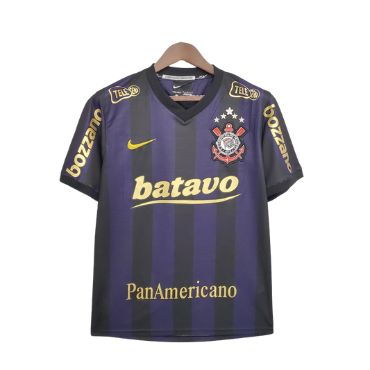 Camisa Corinthians Third 09/10 - Versão Retrô Roxa e preta