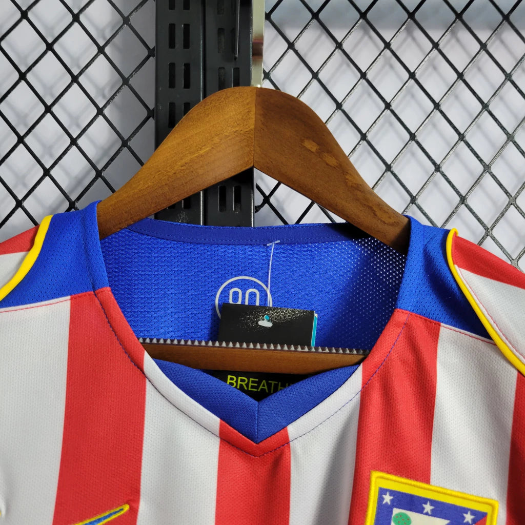 Camisa Retrô Atletico de Madrid 04/05 Torcedor Adidas Masculina - Vermelho e Branco