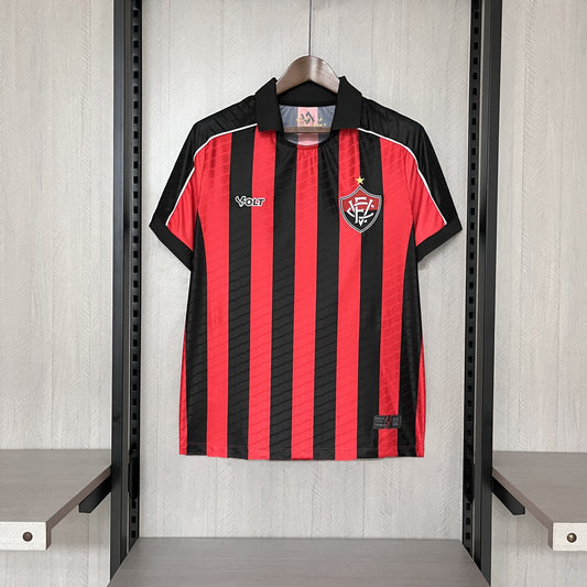 Camisa Vitória Titular 25/26 - Vermelha e Preta