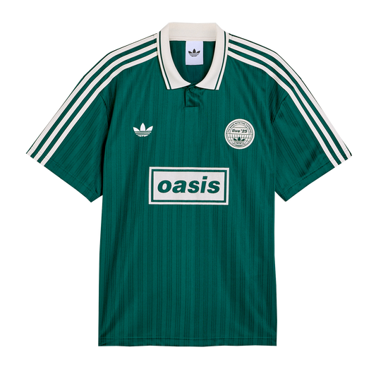 Camisa Live 25 Oasis x Adidas Verde e Creme - Masculina