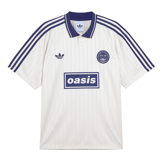 Camisa Live 25 Oasis x Adidas Creme e Indigo - Masculina