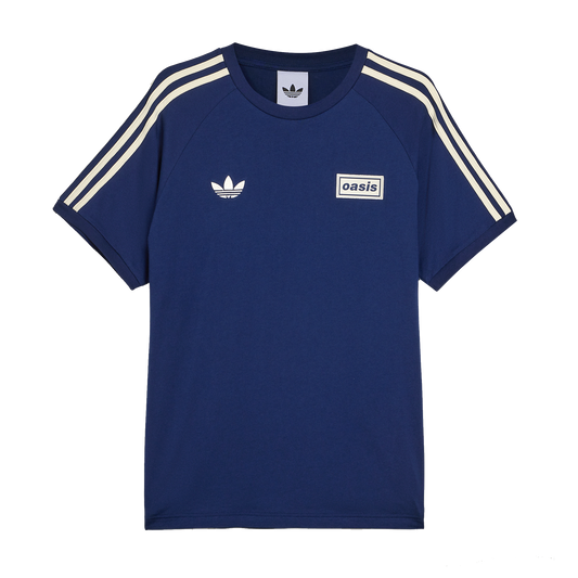 Camisa Live 25 Oasis x Adidas 3 Stripes Indigo e Creme - Masculina
