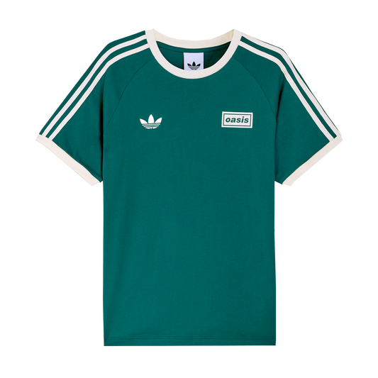 Camisa Live 25 Oasis X Adidas 3 Stripes Verde e Creme - Masculina