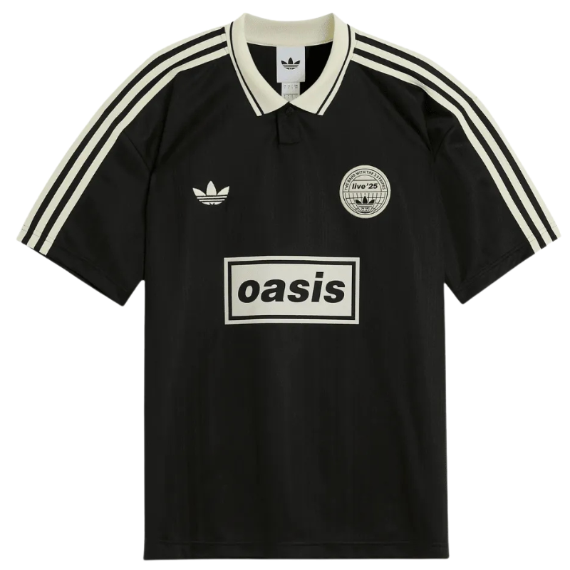 Camisa Oasis x Adidas 'Tour Jacquard Jersey' 2025 - Preto
