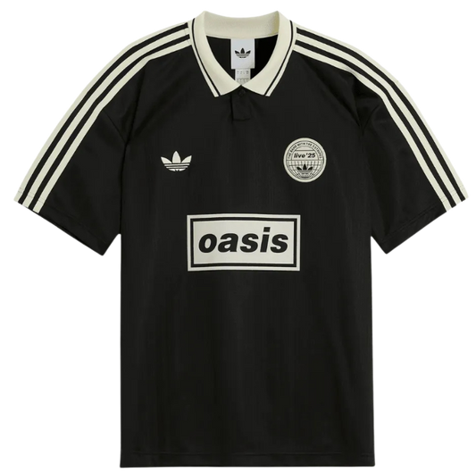 Camisa Oasis x Adidas 'Tour Jacquard Jersey' 2025 - Preto