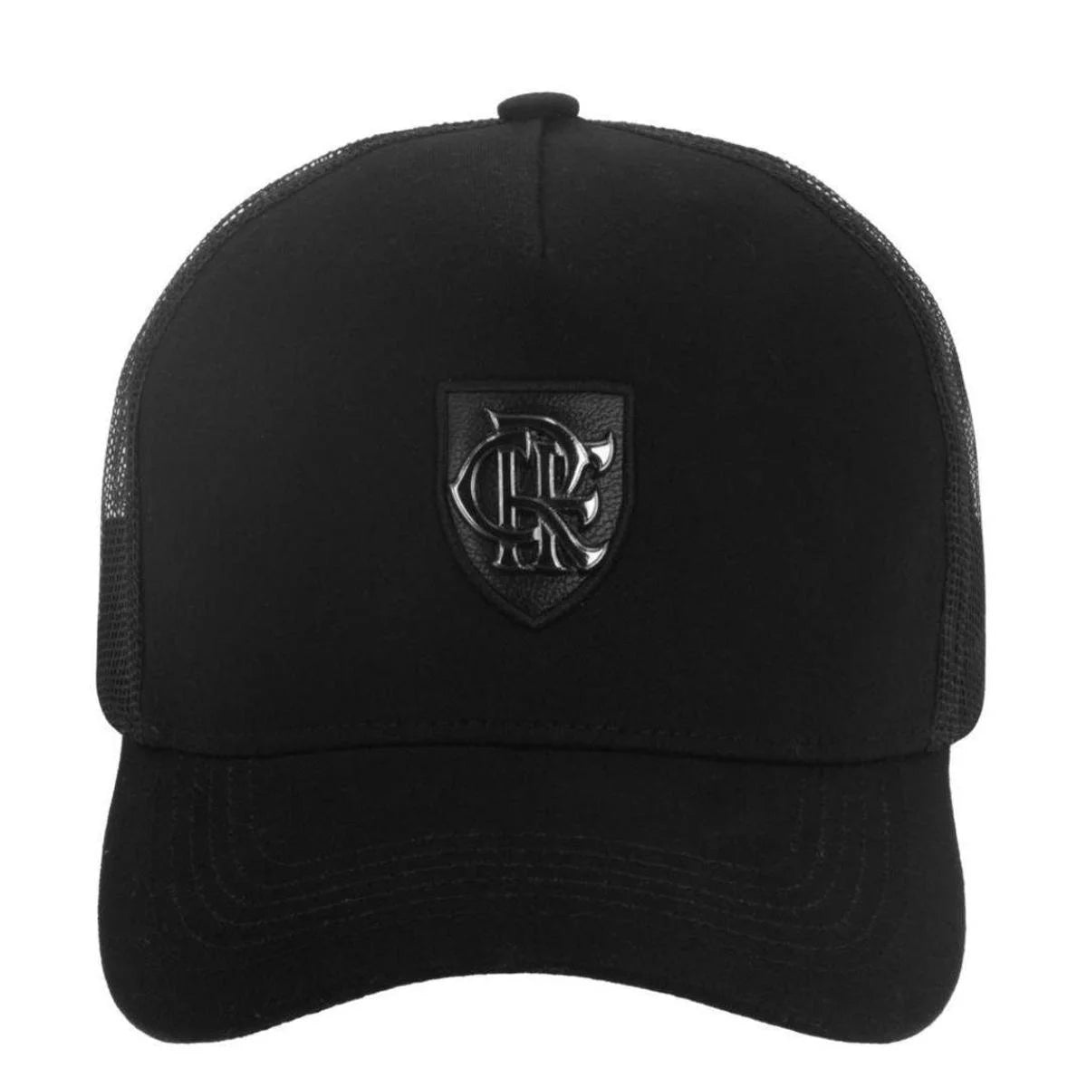 Boné Flamengo Trucker Metal - Preto