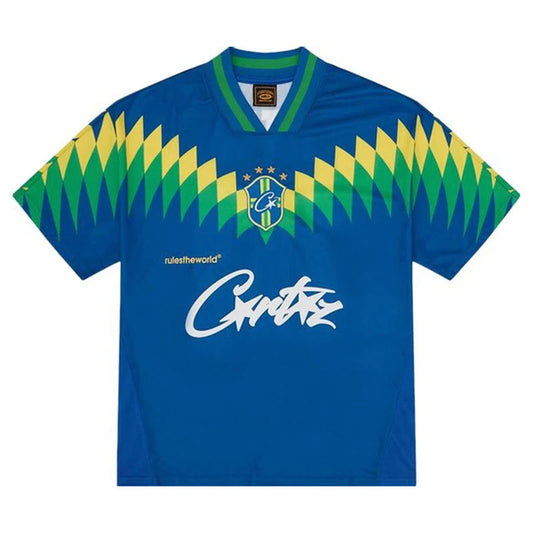 Camisa Corteiz Futebol Brasil Azul