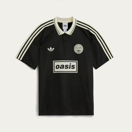 Camisa Oasis x Adidas 'Tour Jacquard Jersey' 2025 - Preto