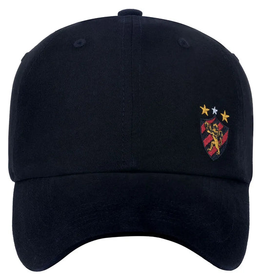 Boné Sport Club do Recife 6 panel - Preto