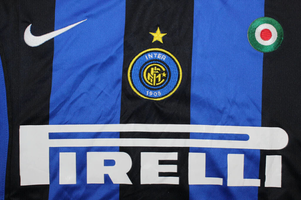 Camisa Inter de Milão Retrô I Home 04/05 Torcedor Masculina - Preto e Azul