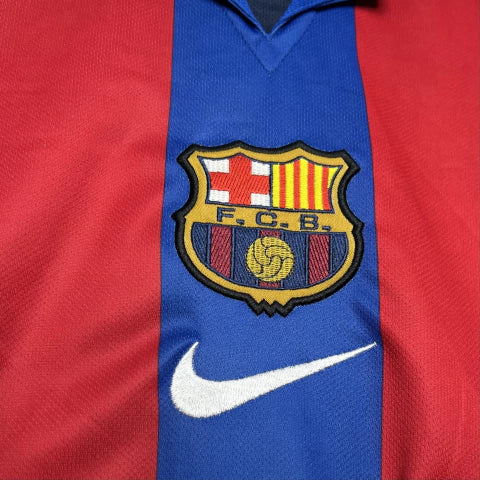 Camisa Barcelona I 2001/02 Nike Retrô Masculina