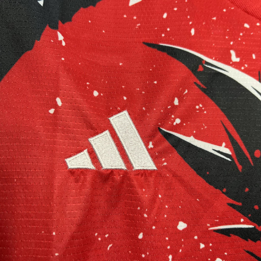 Camisa Japão Edição Dragon Ball Goku 2024 s/n° Torcedor Masculino - Vermelho e Preto