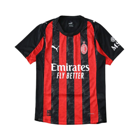 Camisa Milan titular /25/26 Jogador - Vermelho e Preto